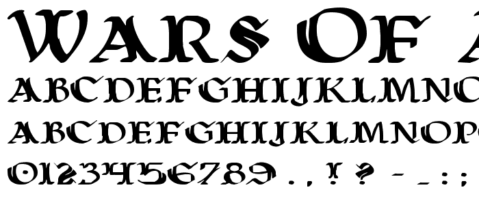 Wars of Asgard Expanded font